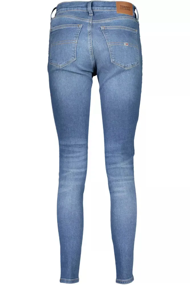 Light Blue Cotton Women's Skinny Jean sold by Louxly product image thumbnail 2