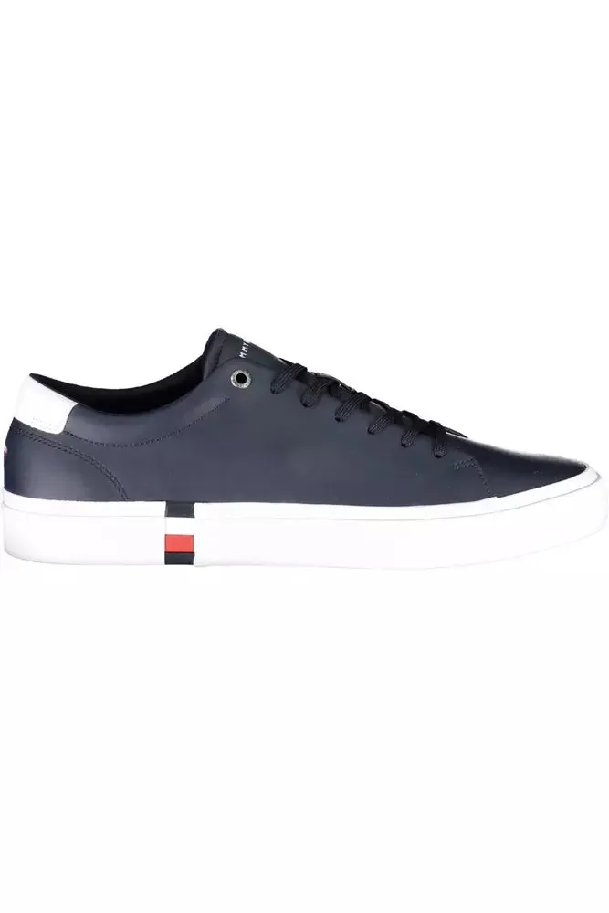 Blue Leather Men Sneaker sold by Louxly