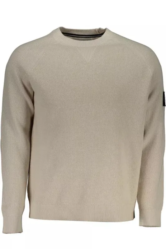 Beige Cotton Men Sweater sold by Louxly