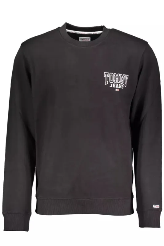 Black Cotton Men Sweater made by Tommy Hilfiger