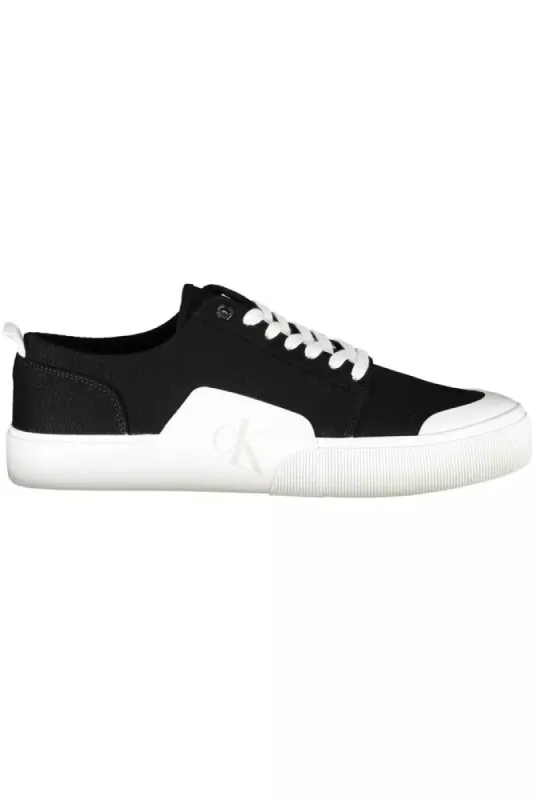 Black Cotton Men Sneaker sold by Louxly