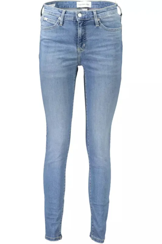 Light Blue Cotton Women Jeans sold by Louxly