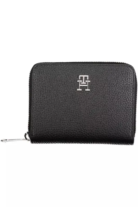 Elegant Black Polyethylene Zip Wallet sold by Louxly