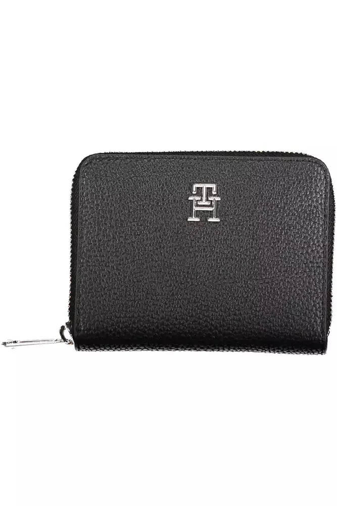 Elegant Black Polyethylene Zip Wallet sold by Louxly