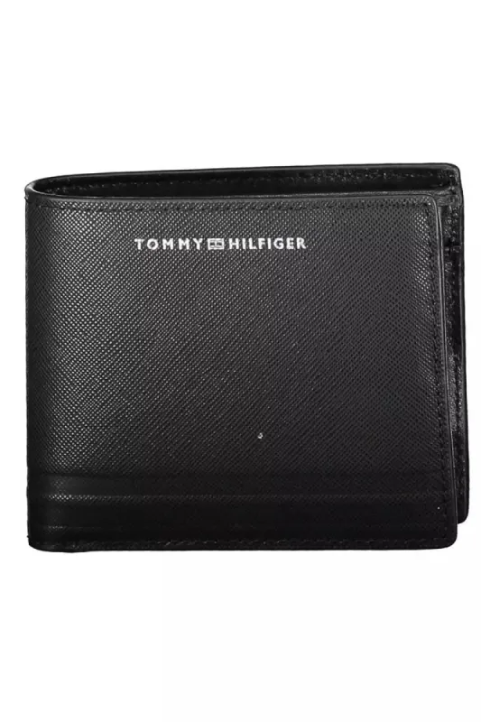 Sleek Black Leather Bifold Wallet with Coin Purse sold by Louxly