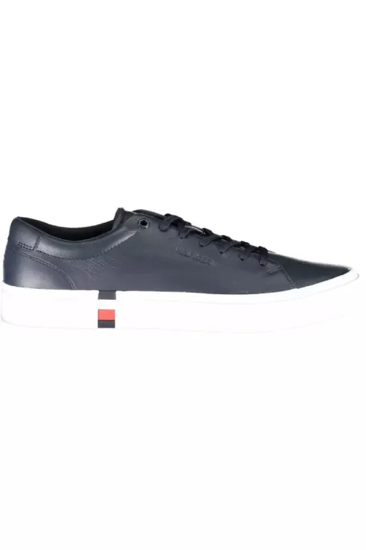 Blue Leather Men Sneaker sold by Louxly