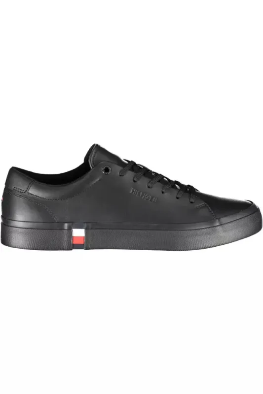 Black Leather Men Sneaker sold by Louxly
