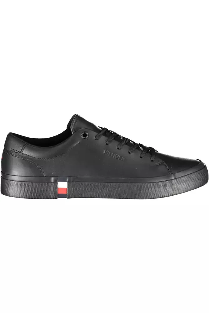Black Leather Men Sneaker sold by Louxly