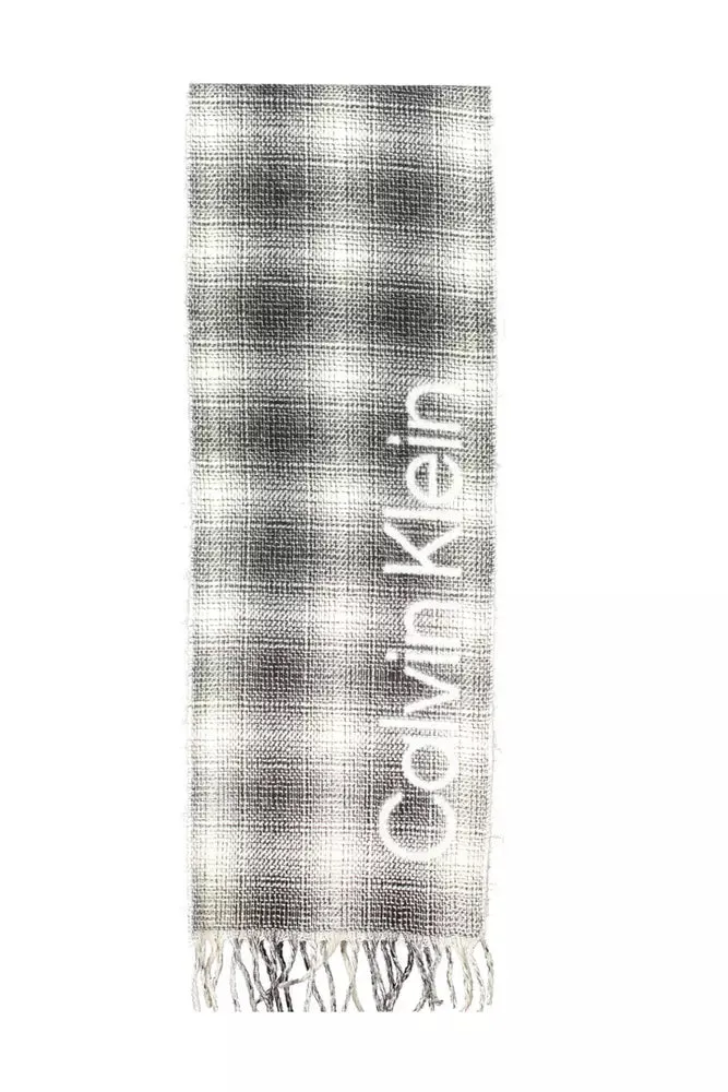 White Wool Men Scarf sold by Louxly product image thumbnail 3