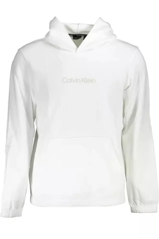 White Cotton Men Sweater made by Calvin Klein