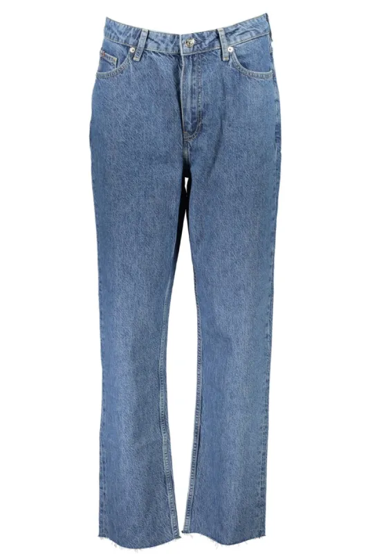 Blue Cotton Women Jeans sold by Louxly