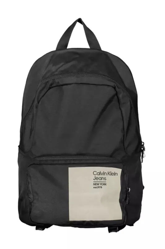 Black Polyester Men Backpack sold by Louxly