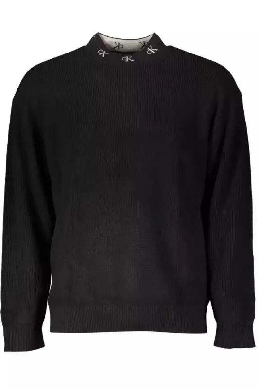Black Cotton Men Sweater made by Calvin Klein