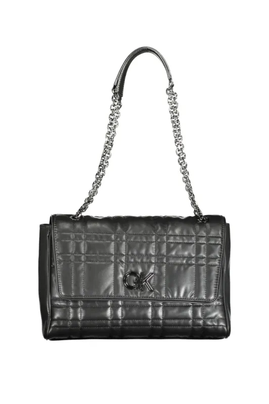 Black Polyester Women Handbag made by Calvin Klein