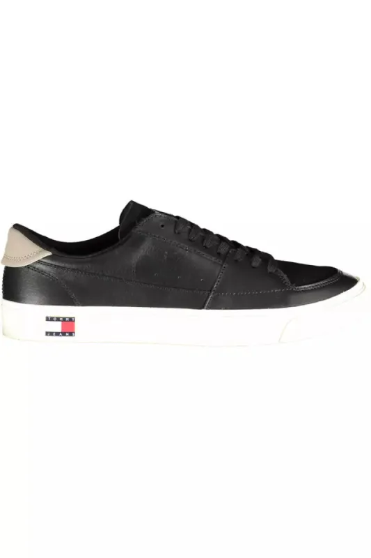 Black Leather Men Sneaker sold by Louxly