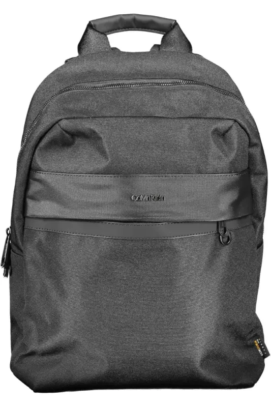 Black Polyester Men Backpack sold by Louxly