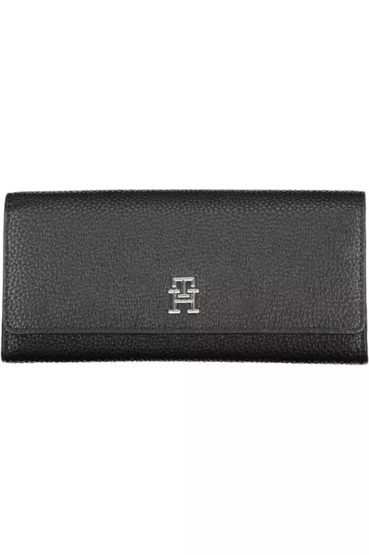 Elegant Black Tri-Fold Wallet with Snap Closure sold by Louxly
