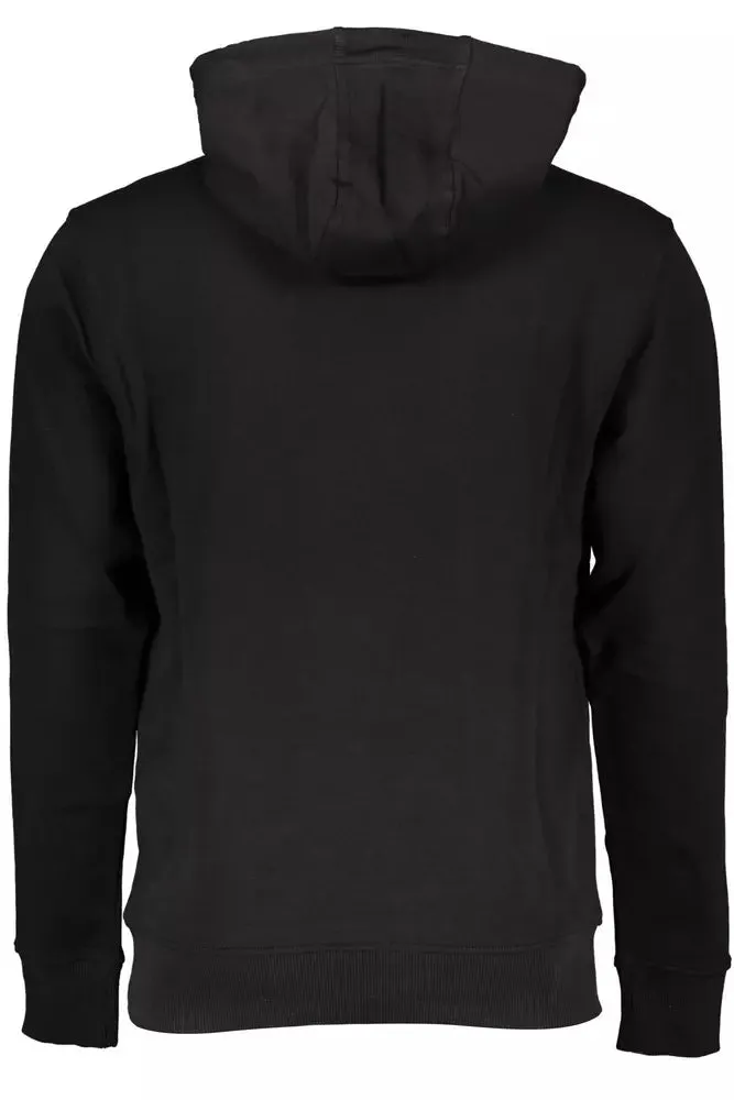 Chic Black Hooded Sweatshirt with Embroidery sold by Louxly product image thumbnail 2