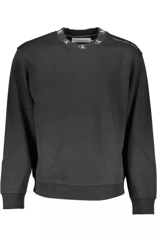 Black Cotton Men Sweater made by Calvin Klein