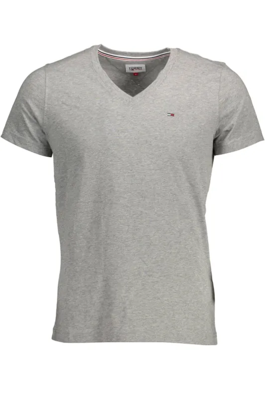 Gray Cotton Men T-Shirt made by Tommy Hilfiger