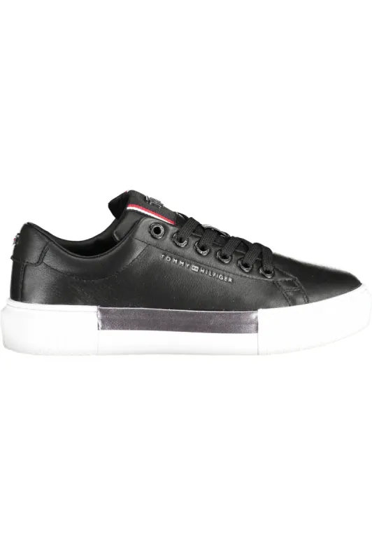 Black Leather Women Sneaker sold by Louxly