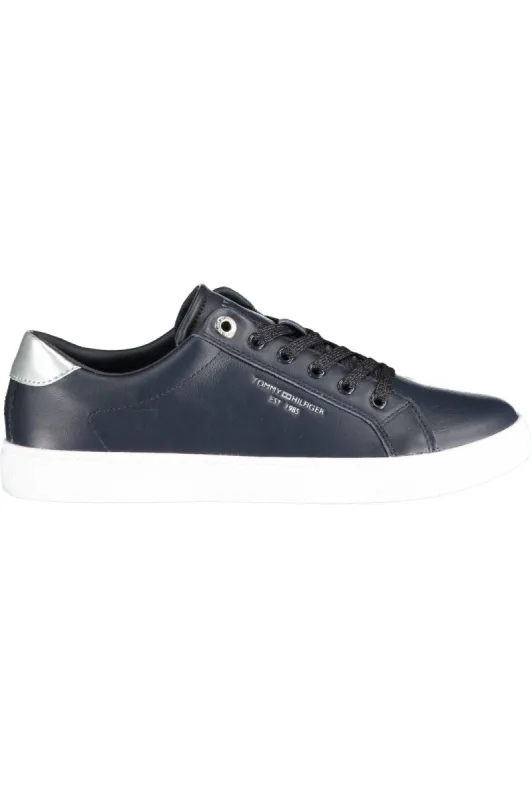 Blue Leather Women Sneaker sold by Louxly