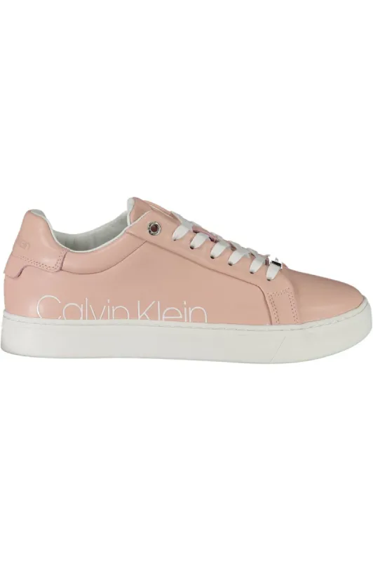 Pink Leather Women Sneaker sold by Louxly