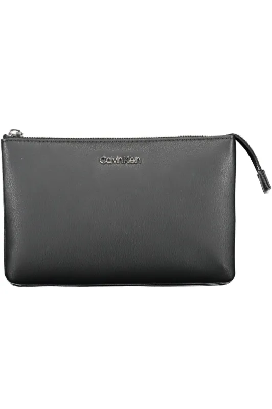 Sleek Black Dual Compartment Handbag sold by Louxly