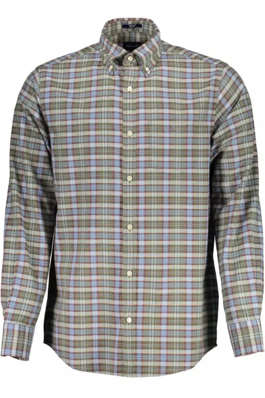Green Cotton Men Shirt sold by Louxly