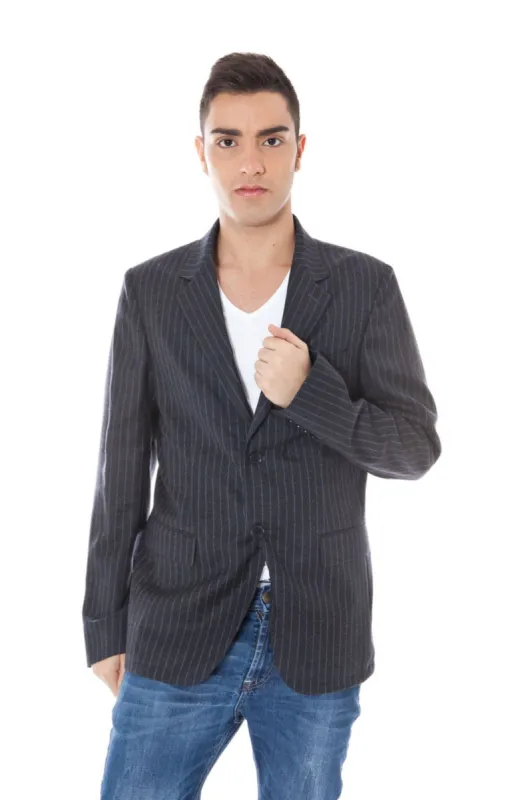 Gray Wool Men Jacket sold by Louxly