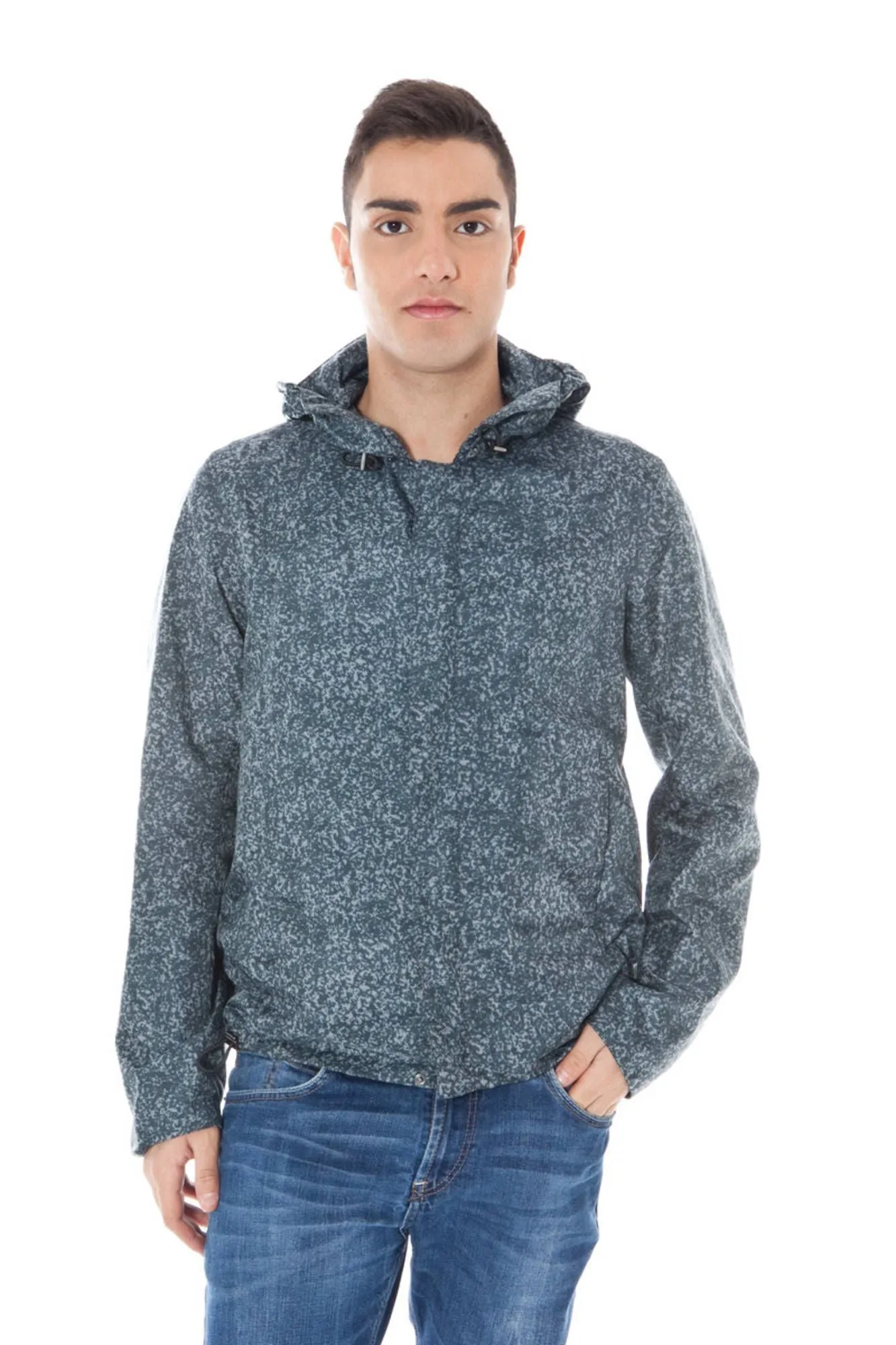 Gray Polyamide Men Jacket sold by Louxly