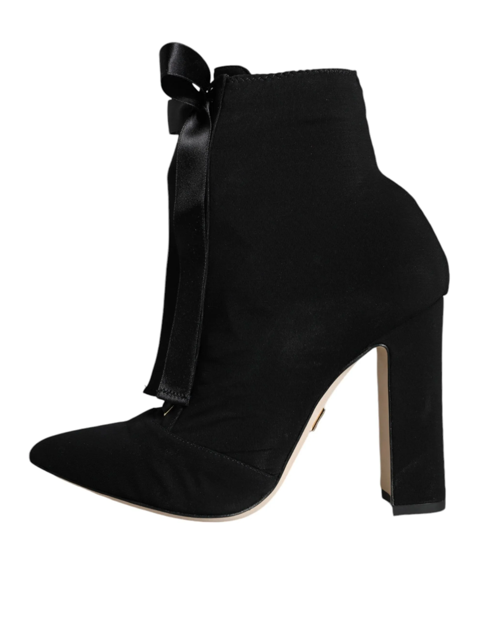 Black Jersey Stretch Ankle Booties Shoes sold by Louxly product image thumbnail 5