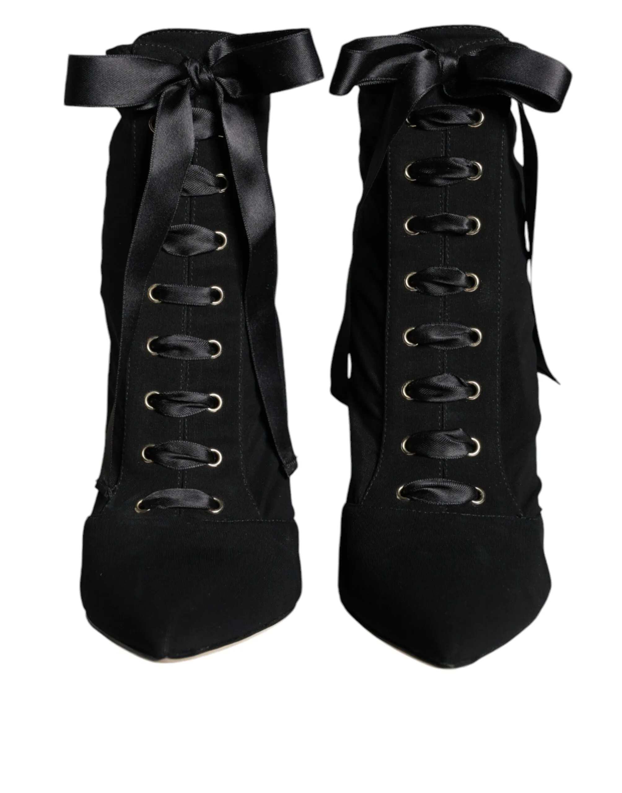 Black Jersey Stretch Ankle Booties Shoes sold by Louxly product image thumbnail 2