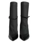 Black Leather Stilettos Booties Socks Shoes sold by Louxly