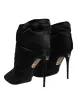 Black DG Logo Padded Heels Ankle Boots Shoes sold by Louxly
