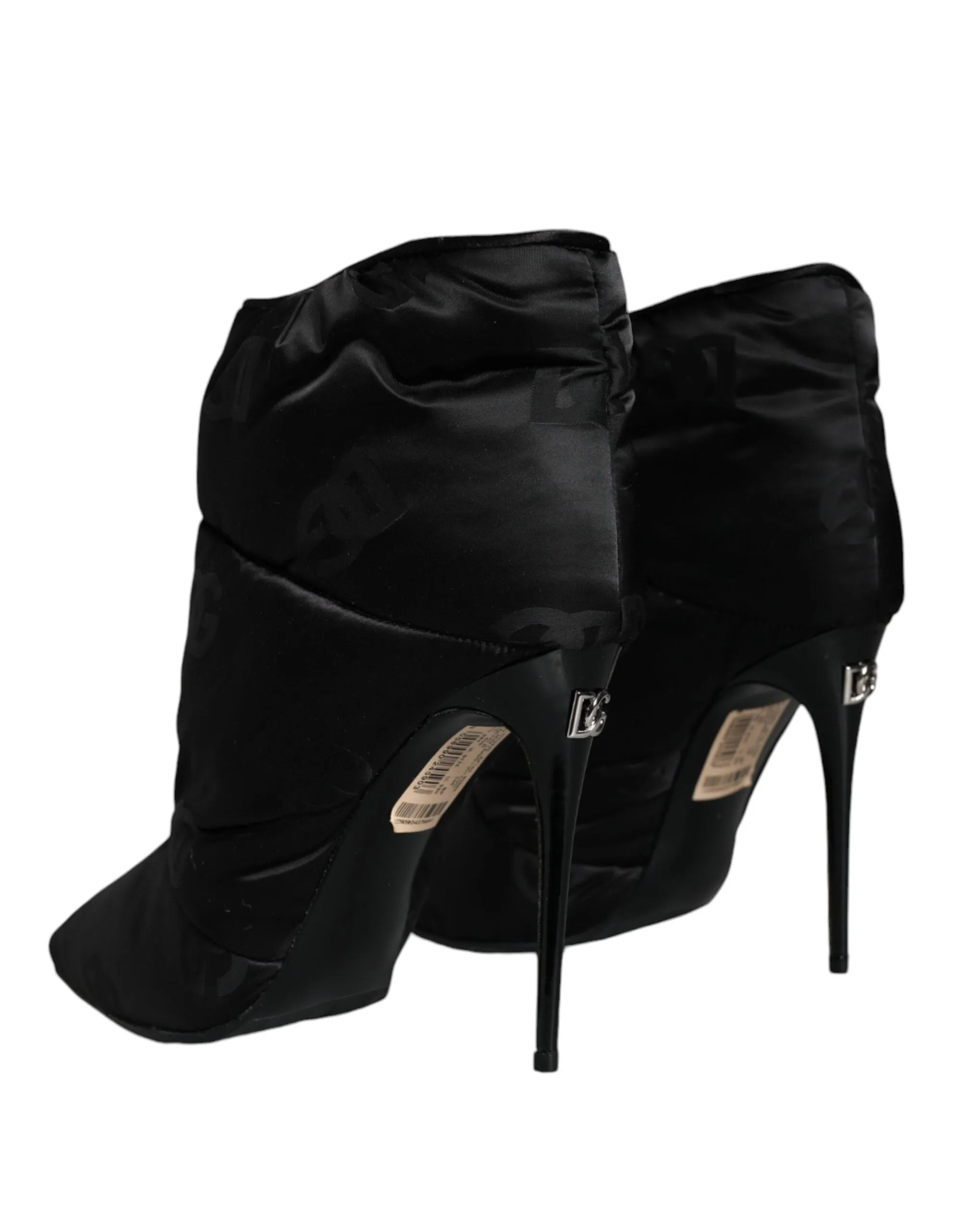 Black DG Logo Padded Heels Ankle Boots Shoes sold by Louxly product image thumbnail 4
