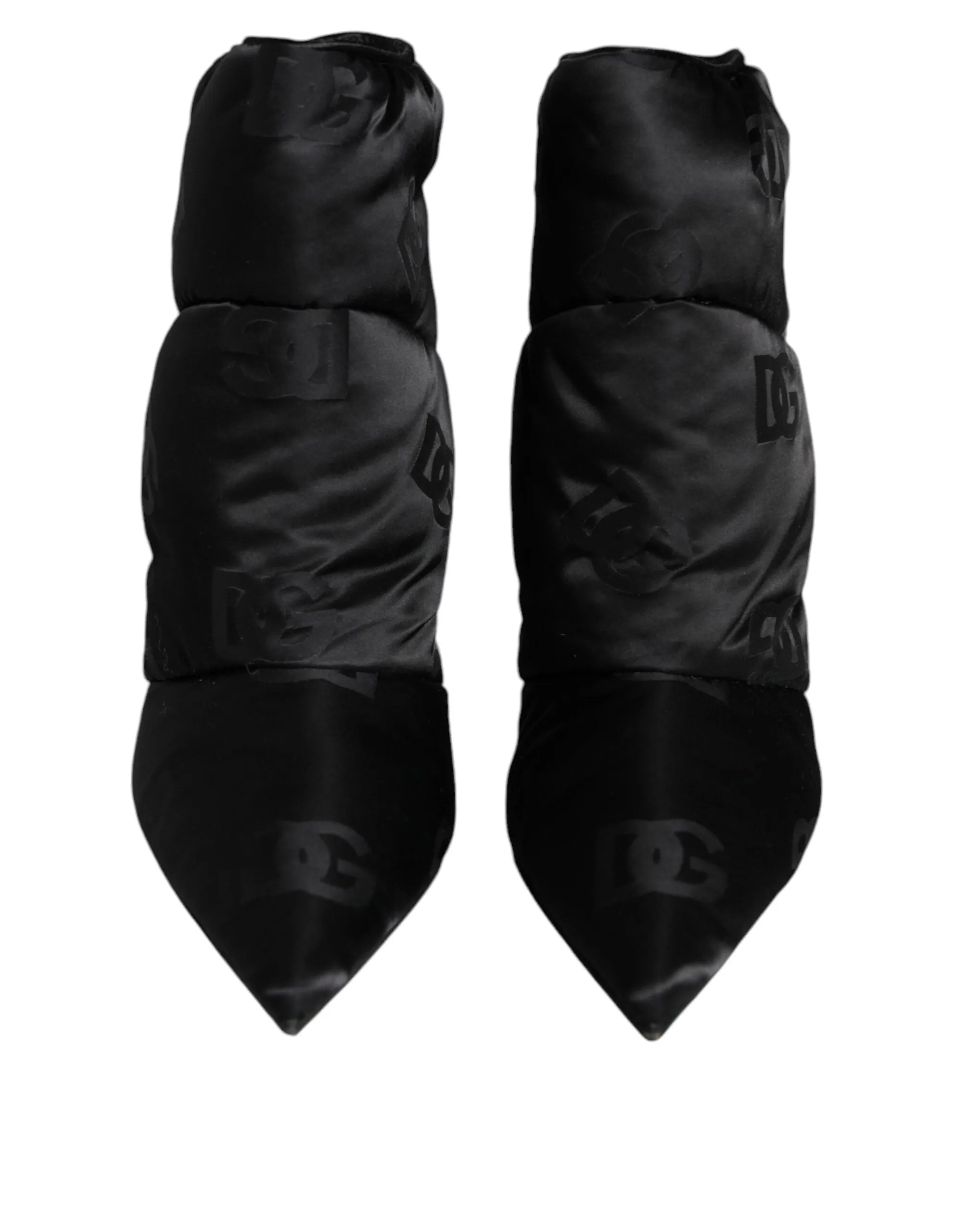 Black DG Logo Padded Heels Ankle Boots Shoes sold by Louxly product image thumbnail 2