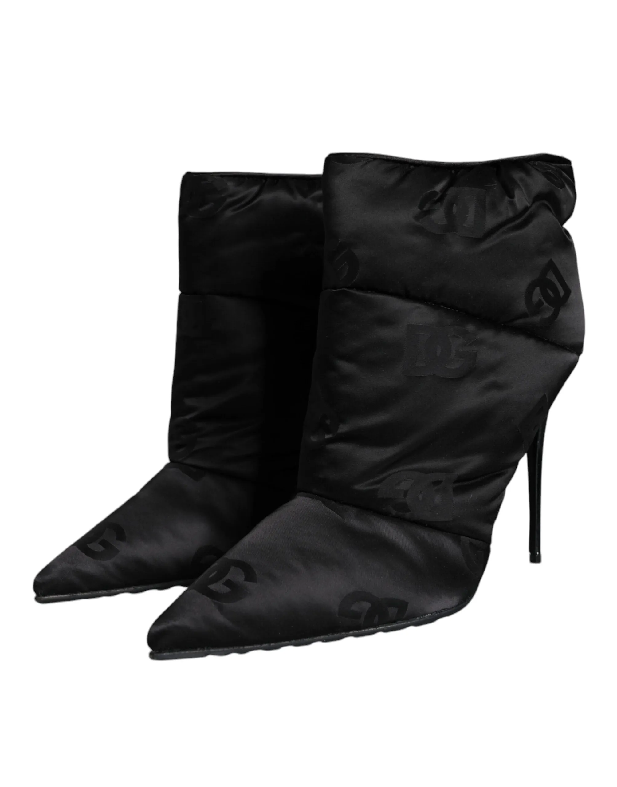 Black DG Logo Padded Heels Ankle Boots Shoes sold by Louxly product image thumbnail 3