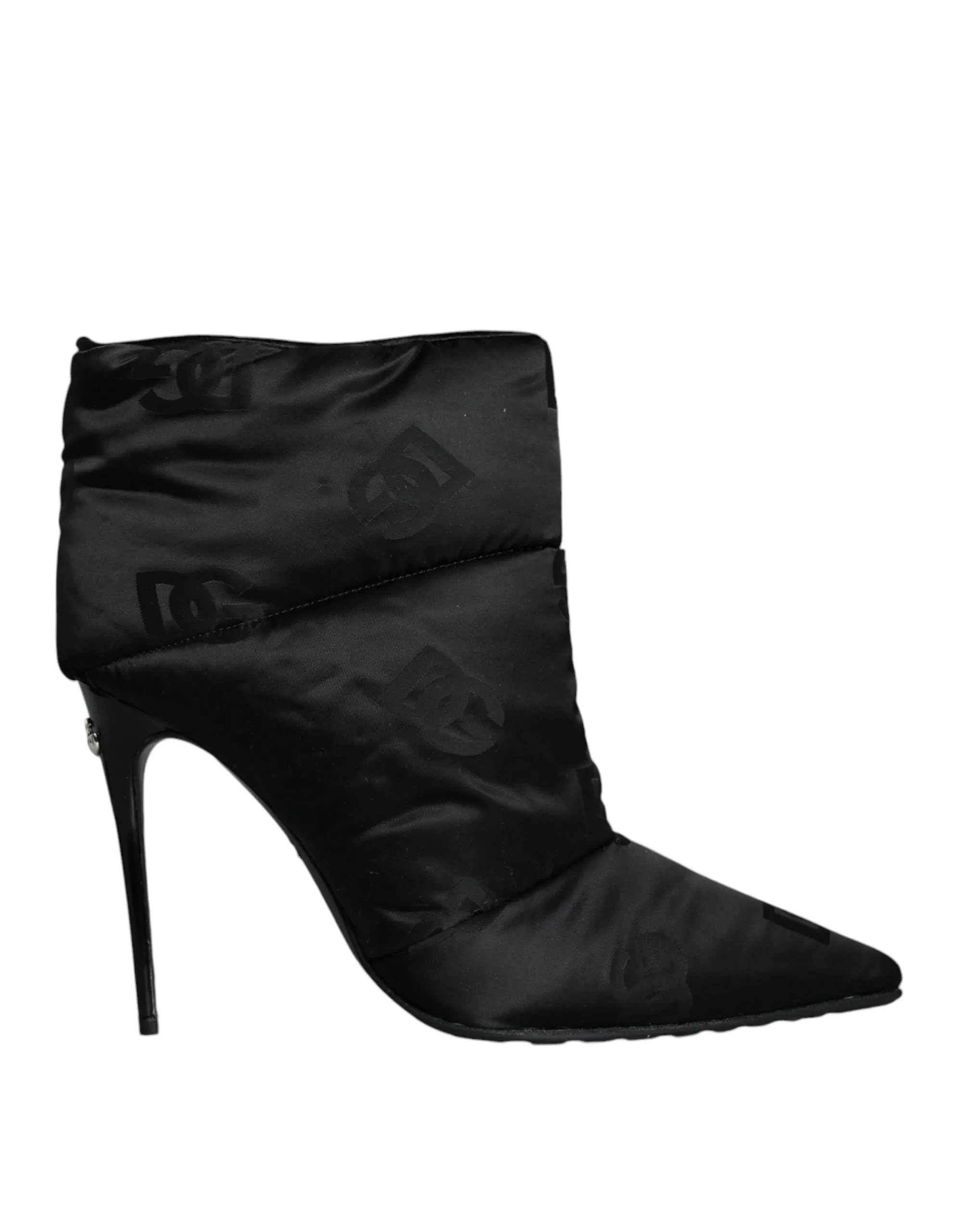 Black DG Logo Padded Heels Ankle Boots Shoes sold by Louxly