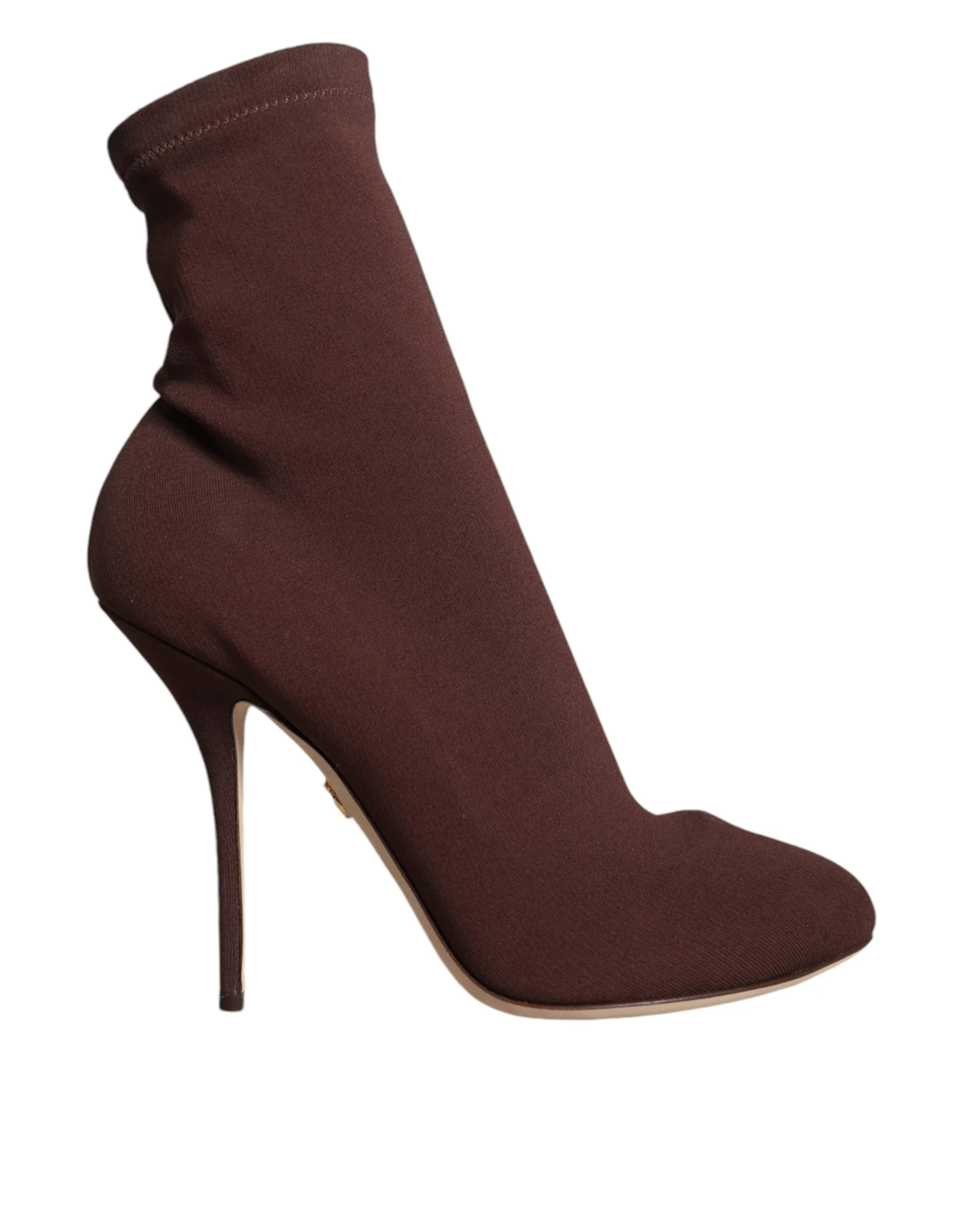 Brown Stiletto Heels Socks Ankle Boots Shoes sold by Louxly