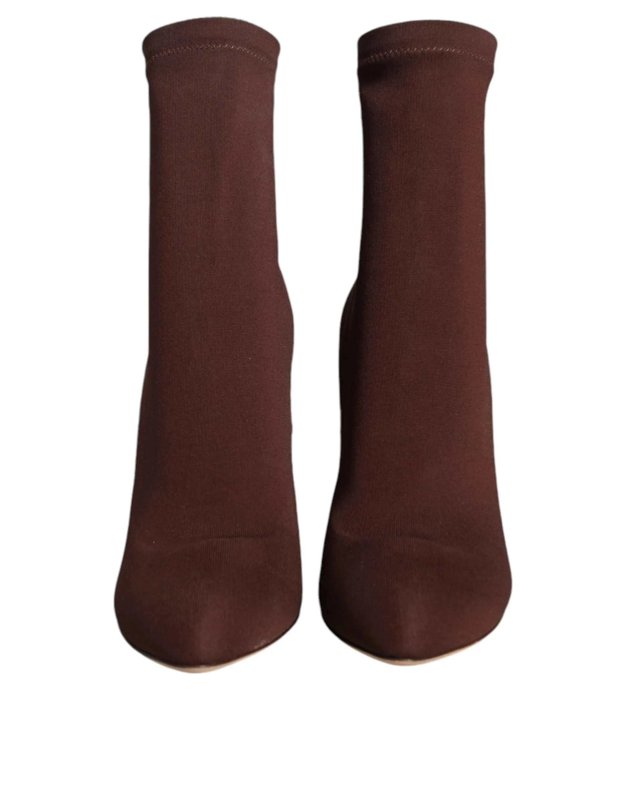 Brown Stiletto Heels Socks Ankle Boots Shoes sold by Louxly product image thumbnail 2