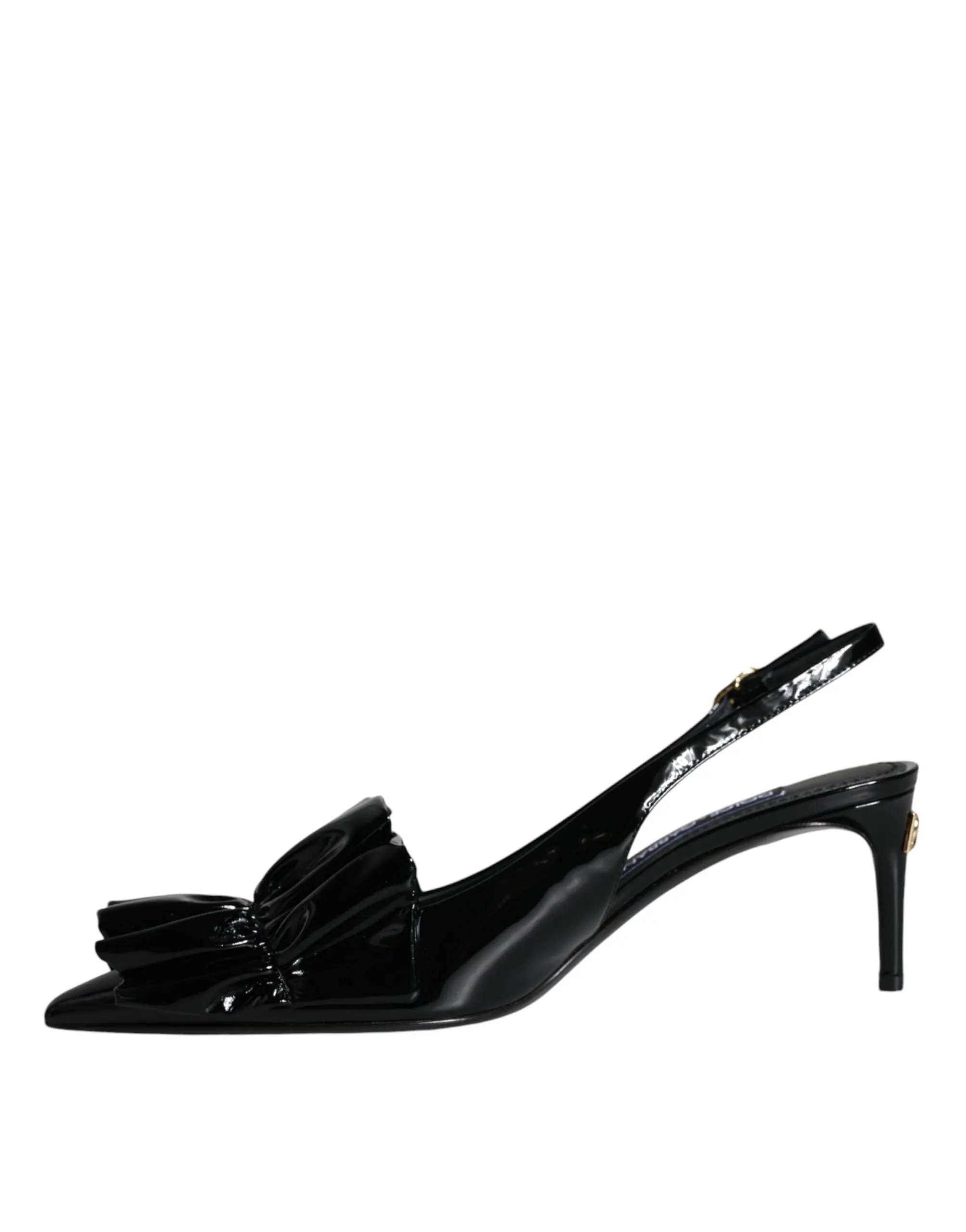 Black Patent Leather Heels Slingback Shoes sold by Louxly product image thumbnail 5