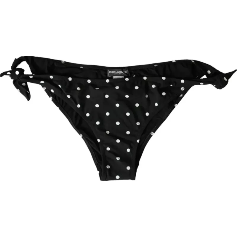 Black Polka Dot Swimwear Beachwear Bottom Bikini sold by Louxly