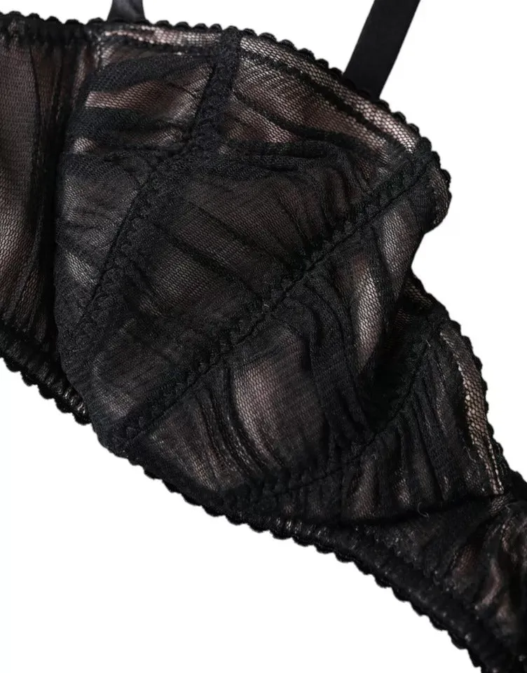 Black Silk Stretch Women Balconcino Bra Underwear sold by Louxly product image thumbnail 2