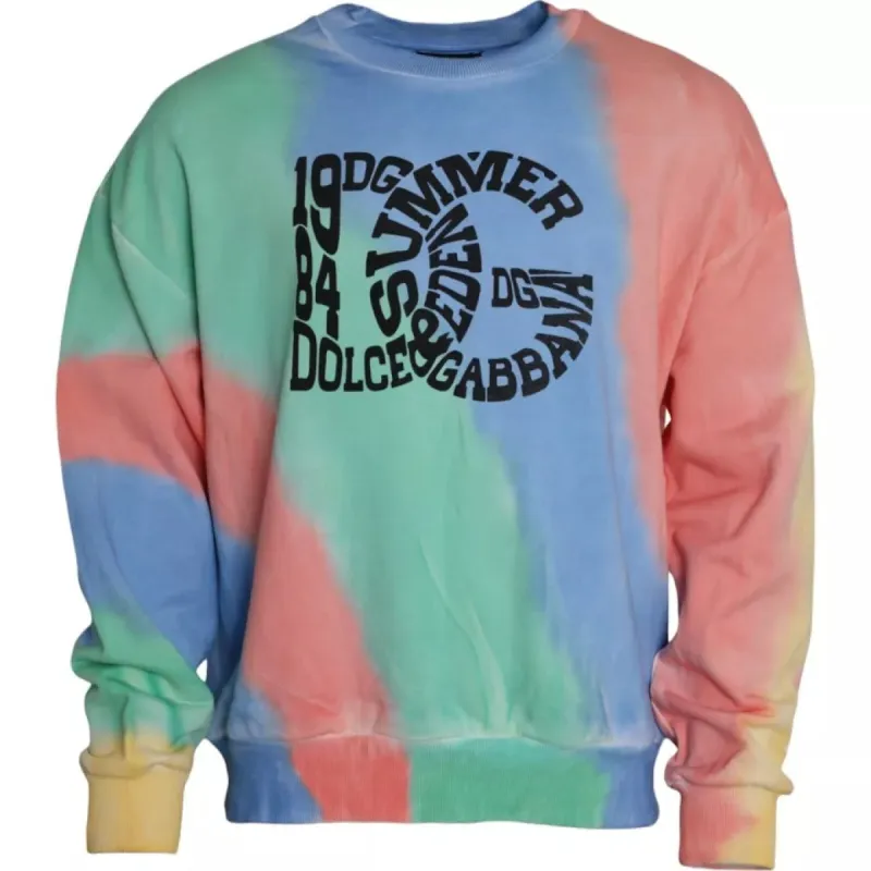 Multicolor Logo Cotton Crew Neck Pullover Sweater sold by Louxly
