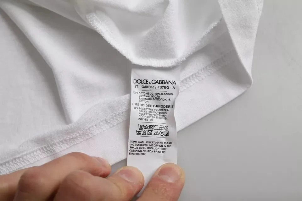 White Logo Cotton Crew Neck Pullover Sweater sold by Louxly product image thumbnail 4