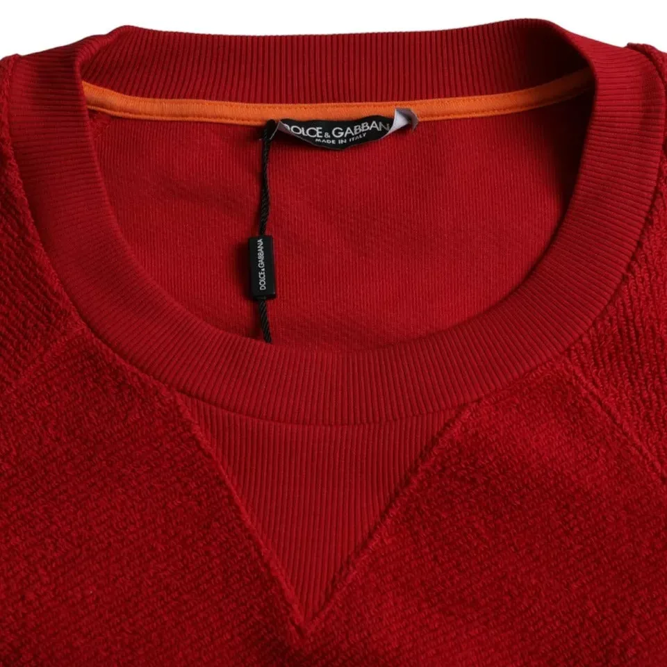 Red Logo Cotton Crew Neck Pullover Sweater sold by Louxly product image thumbnail 4
