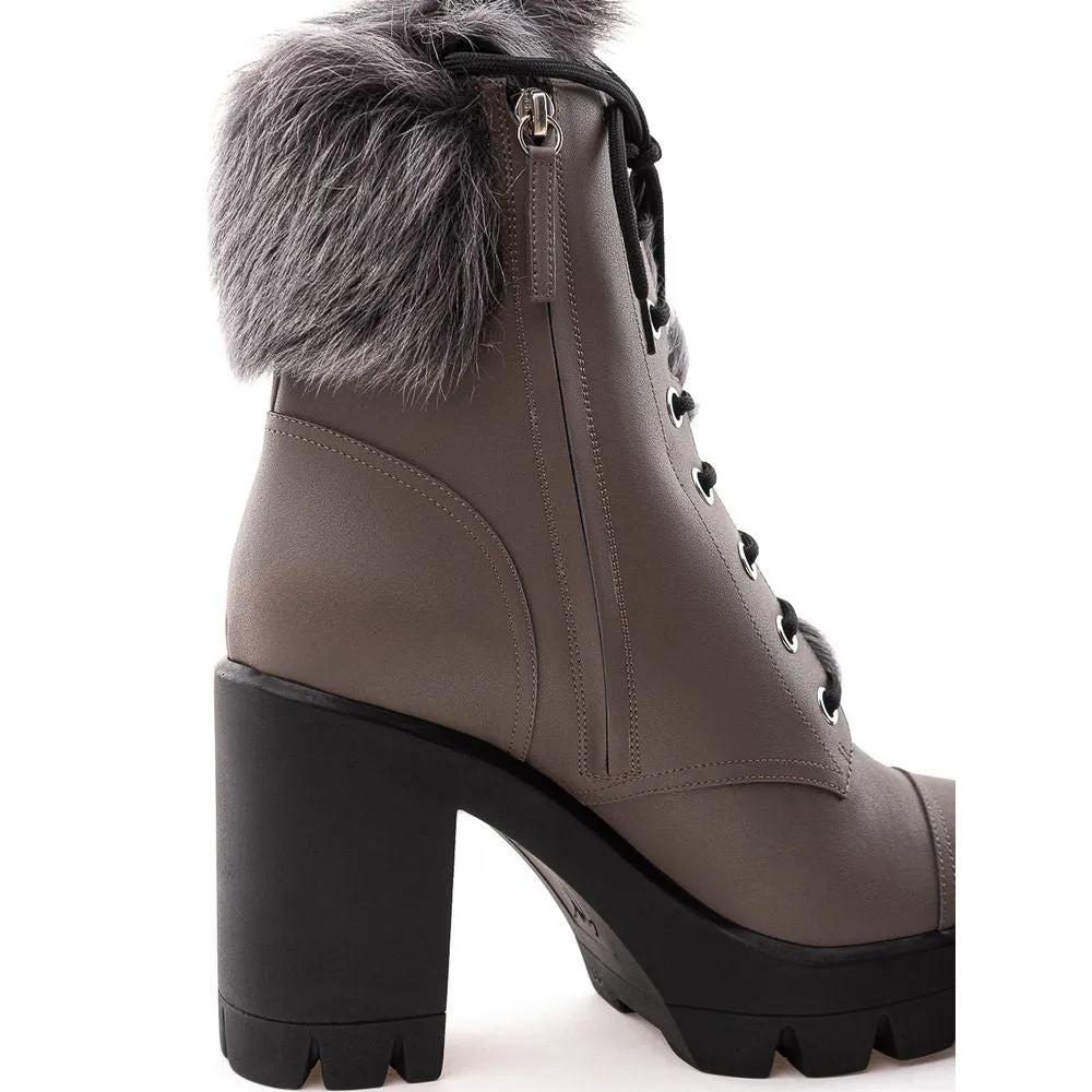 Gray Eco Leather Boot sold by Louxly product image thumbnail 4