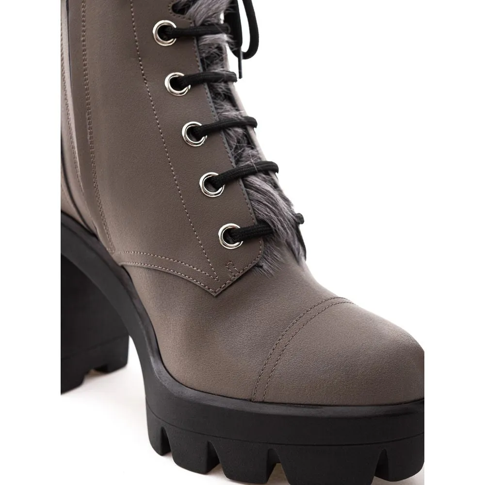 Gray Eco Leather Boot sold by Louxly product image thumbnail 5