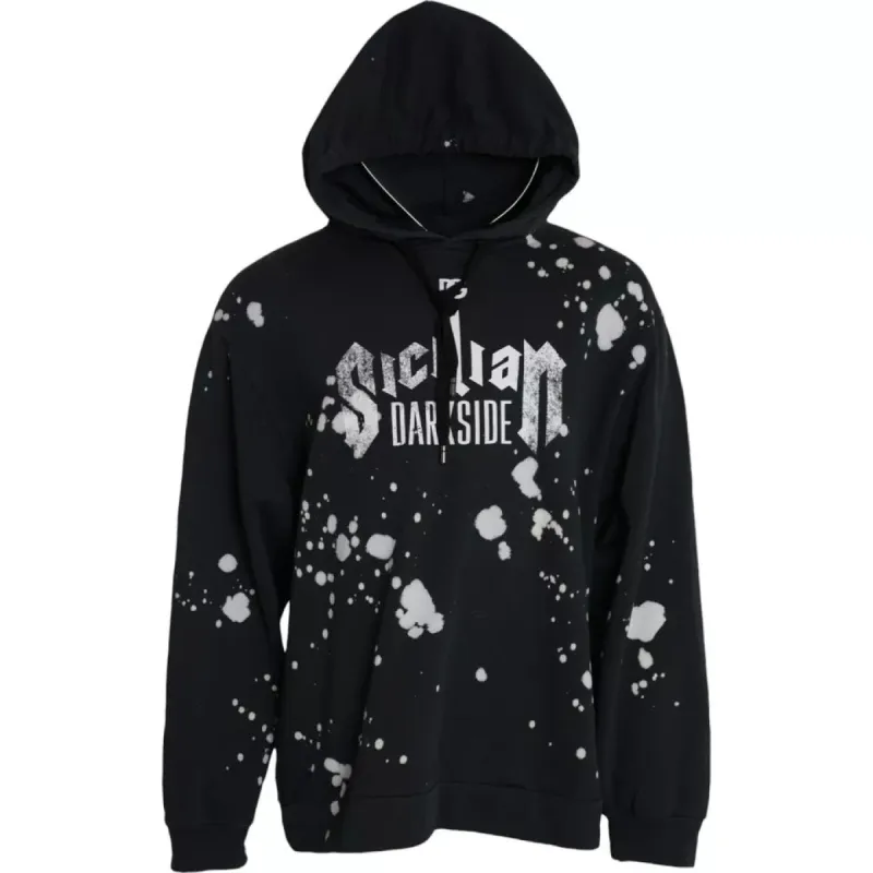 Black Sicilian Hooded Sweatshirt Sweater sold by Louxly